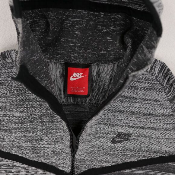 Nike Tech Knit Windrunner Hoodie Jacket Mens Large Gray Black 728685-043 RARE - Picture 7 of 9